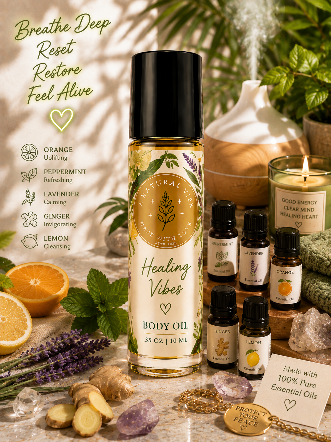 HEALING VIBES ESSENTIAL OIL BLEND